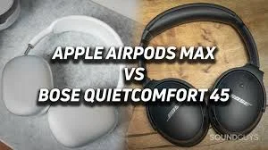 bose quietcomfort 45 vs apple airpods max specs